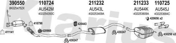 Klarius 940899E - Система випуску ОГ autocars.com.ua