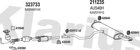 Klarius 940900E - Система випуску ОГ autocars.com.ua