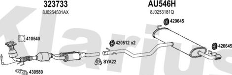 Klarius 940900U - Система випуску ОГ autocars.com.ua