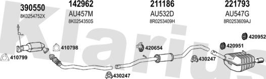 Klarius 940901E - Система випуску ОГ autocars.com.ua