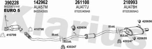 Klarius 940902E - Система выпуска ОГ avtokuzovplus.com.ua