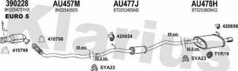 Klarius 940902U - Система выпуска ОГ avtokuzovplus.com.ua