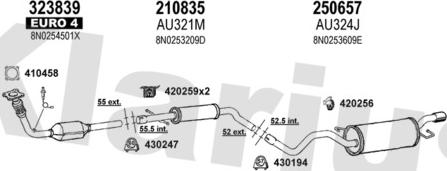 Klarius 940917E - Система випуску ОГ autocars.com.ua