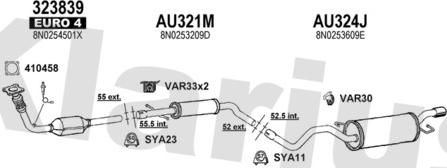 Klarius 940917U - Система випуску ОГ autocars.com.ua