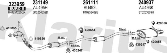 Klarius 940922E - Система випуску ОГ autocars.com.ua