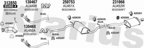 Klarius 940929E - Система випуску ОГ autocars.com.ua
