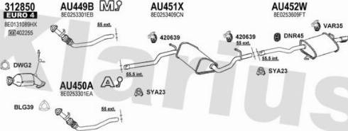 Klarius 940929U - Система випуску ОГ autocars.com.ua