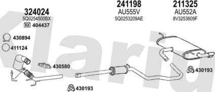 Klarius 940935E - Система випуску ОГ autocars.com.ua