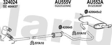 Klarius 940935U - Система випуску ОГ autocars.com.ua