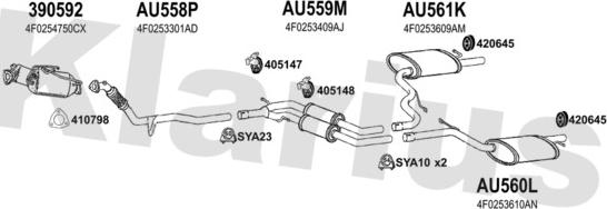 Klarius 940940U - Система випуску ОГ autocars.com.ua