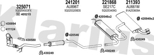 Klarius 940942E - Система випуску ОГ autocars.com.ua