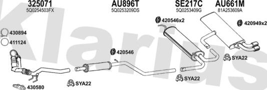 Klarius 940942U - Система випуску ОГ autocars.com.ua