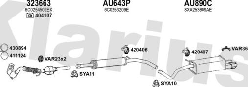 Klarius 940943U - Система випуску ОГ autocars.com.ua