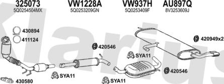 Klarius 940944U - Система випуску ОГ autocars.com.ua