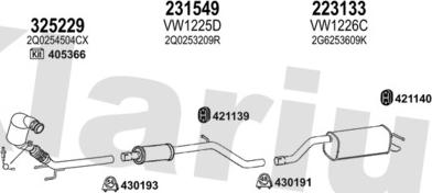 Klarius 940949E - Система випуску ОГ autocars.com.ua
