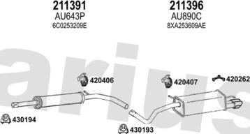 Klarius 940953E - Система випуску ОГ autocars.com.ua