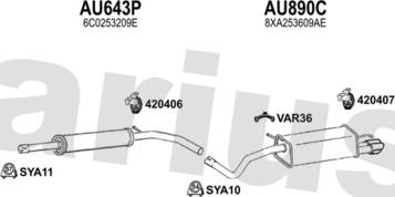 Klarius 940953U - Система випуску ОГ autocars.com.ua