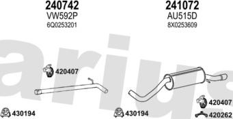 Klarius 940971E - Система випуску ОГ autocars.com.ua