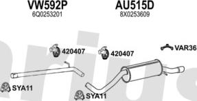 Klarius 940978U - Система випуску ОГ autocars.com.ua