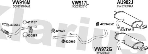 Klarius 941123U - Система випуску ОГ autocars.com.ua