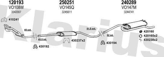 Klarius 960058E - Система випуску ОГ autocars.com.ua