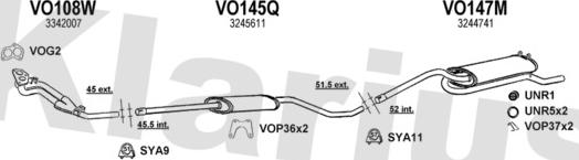 Klarius 960058U - Система випуску ОГ autocars.com.ua