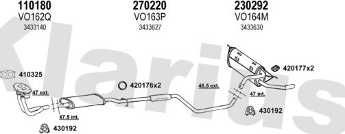 Klarius 960066E - Система випуску ОГ autocars.com.ua