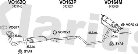 Klarius 960066U - Система випуску ОГ autocars.com.ua