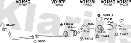Klarius 960088U - Система випуску ОГ autocars.com.ua
