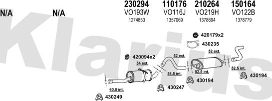 Klarius 960176E - Система випуску ОГ autocars.com.ua