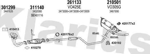 Klarius 960223E - Система випуску ОГ autocars.com.ua