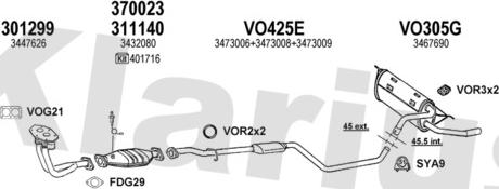 Klarius 960223U - Система випуску ОГ autocars.com.ua