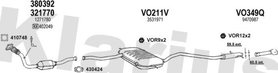 Klarius 960262U - Система випуску ОГ autocars.com.ua