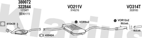 Klarius 960290U - Система выпуска ОГ avtokuzovplus.com.ua