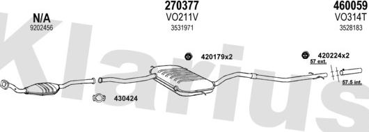 Klarius 960291E - Система випуску ОГ autocars.com.ua