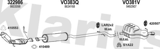 Klarius 960375U - Система випуску ОГ autocars.com.ua