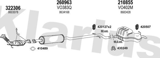 Klarius 960379E - Система випуску ОГ autocars.com.ua