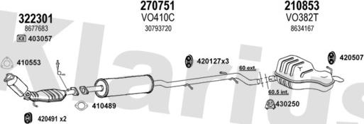 Klarius 960392E - Система випуску ОГ autocars.com.ua