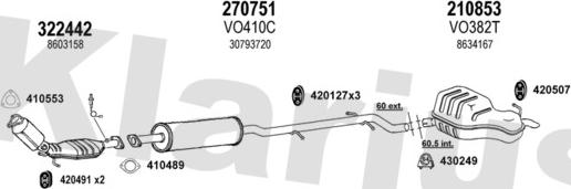 Klarius 960397E - Система випуску ОГ autocars.com.ua