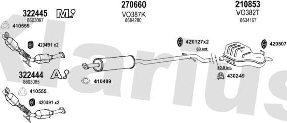 Klarius 960399E - Система випуску ОГ autocars.com.ua