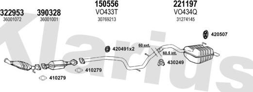 Klarius 960482E - Система випуску ОГ autocars.com.ua