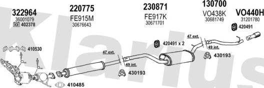 Klarius 960485E - Система випуску ОГ autocars.com.ua