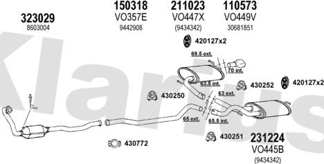 Klarius 960488E - Система випуску ОГ autocars.com.ua