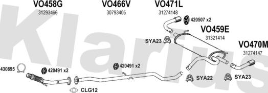 Klarius 960495U - Система випуску ОГ autocars.com.ua