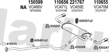 Klarius 960497E - Система випуску ОГ autocars.com.ua