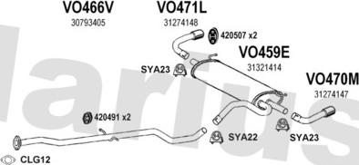 Klarius 960497U - Система випуску ОГ autocars.com.ua