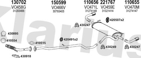 Klarius 960499E - Система випуску ОГ autocars.com.ua