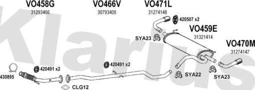 Klarius 960499U - Система випуску ОГ autocars.com.ua