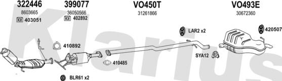 Klarius 960557U - Система випуску ОГ autocars.com.ua