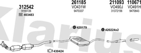 Klarius 960610E - Система випуску ОГ autocars.com.ua